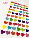 Colorful Hearts Stickers
