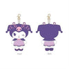 Kuromi Mascot Plush Keychain Purple